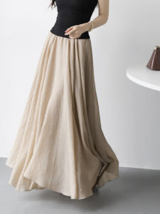 MZOMXO High-Waist Slimming Natural Denim Skirt Fashionable Multi-Piece Midi Dress for Women Polyester Cotton Blend