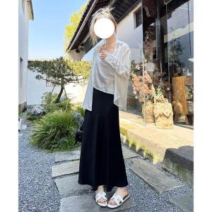 Stylish Elegant A-Line Satin Fish-Tail Midi Skirt
