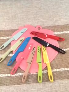 Pisau Buah Dan Sayur Stainless / Pisau Dapur Mini Sarung Merah