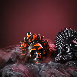 Authentic Aztec Whistle Loud Screaming Aztec War Whistle Skull Whistle for Halloween Prank Props