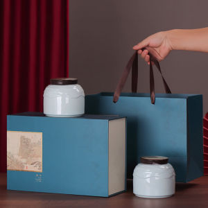 High-End Ceramic Tea Leaf Canister: A Perfect Gift Box for Red, Green & White Tea