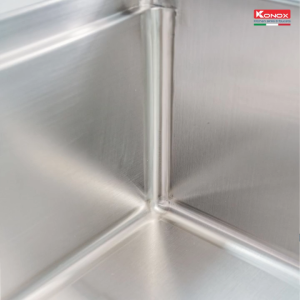 Chậu rửa bát Konox Workstation KN8051AS Retta Curve inox 304 cao cấp sắc sảo form vuông vức