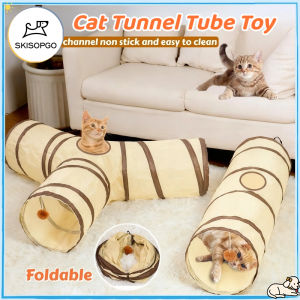 SKISOPGO Pet Cat Tunnel Toys Foldable Cat Kitty Training Interactive Fun Toy For Cats Rabbit Animal Play Tunnel Tube