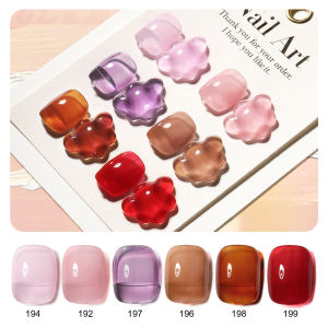 LIMEGIRL 6 Color Gel Nail Polish Set 8ML Sheer Color Nail Gel Vernis Semi-Permanent UV Gel Nail Art Varn Nail Polish Gel kit
