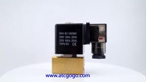 80bar แรงดันสูงโซลินอยด์วาล์ว2ทาง1/4 3/8 1/2 BSP 12โวลต์24โวลต์ DC AC220V ปกติปิด JT22-02การกระทำโดยตรงทองเหลืองวาล์ว