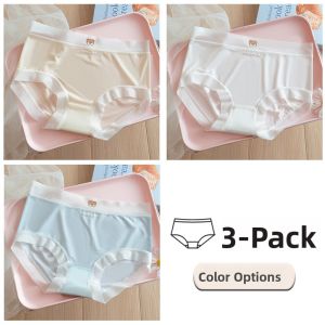 MiiOW | Ice Silk Pure Cotton Triangle Shorts Underwear For Girls Summer Thin Breathable Antibacterial Seamless Comfortable Inner Pants