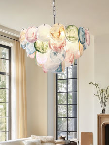 JIASHIDA | Vintage French Colored Glass Chandelier
