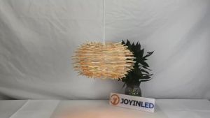 Đèn Thả Mây Tre Đan Kiểu Nông Trại JOYINLED 30CM Đèn Trần Hình Tổ Chim Tre Nhật Bản Dùng Cho Nhà Ở Và Nhà Hàng