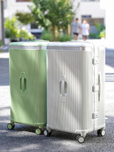 New Multi-Functional Aluminum Frame Luggage Large Capacity Carry-On Suitcase for Women Travel Password Lock PC Silent