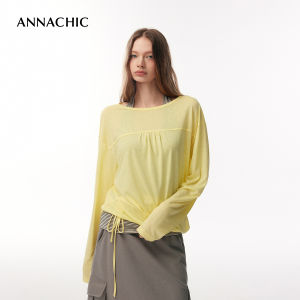 ANNACHIC | Áo Thun Dài Tay Mỏng Nhẹ