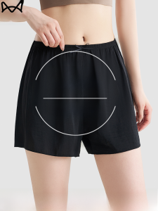 Miiow | Womens Safety Pants Thin Non-Roll Edge Summer Home Shorts Bottoming Tights Loose Covering Polyester Spandex Casual Shorts
