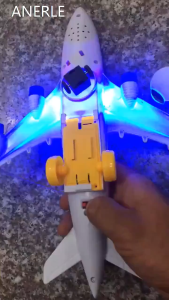 Aircraft model toy Electric universal walking sound light remote control early education