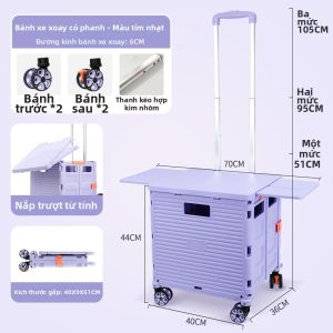 Xe Đẩy Mua Sắm Đa Năng Siêu Yên Tĩnh
