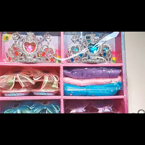 [HỎA TỐC] Hộp quà tặng công chúa gồm dép vương miện trang sức nhựa Quà sinh nhật bé gái
