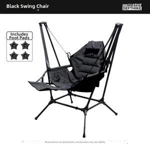 Outdoor Portable High-Back Folding Swivel Chair
