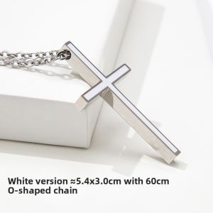 SHISHANGMEIDI | Black White Cross Necklace Fashion Accessory