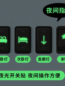 Miếng Dán Nút an Toàn Phát Sáng Tự Dính Cho Phòng Tắm Phòng Ngủ Vật Liệu Bền Chắc Không Bong Tróc Hình Hoạt Hình