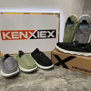 Kenxiex Sepatu Pria Casual Slip On Mule Canvas Shoes 123223