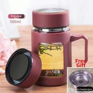 JIAXU | Tea Infuser Glass Cup with Handle for Drinking and Separation