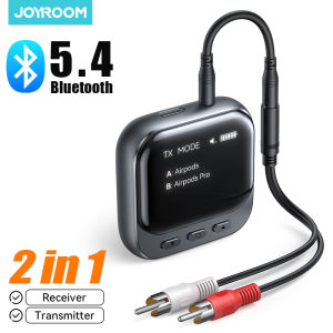 Joyroom Bluetooth 5.4 2-IN-1  Receiver Transmitter 400mAh AUX Car Adapter With LED Display for Car Music/Hands-Free Calls CB2S