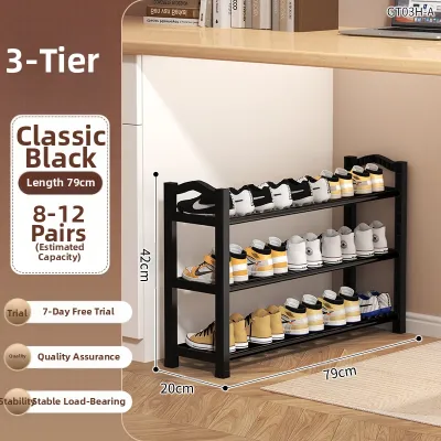 JIAJIESHI | Compact Plastic Shoe Rack for Narrow Spaces Multi-tiered