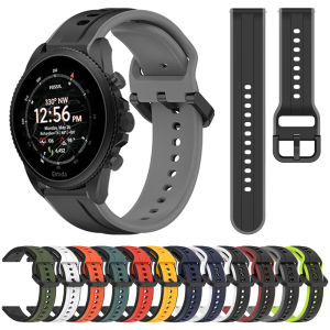 20mm 22mm Sports Silicone Strap For Fossil gen 6 44mm Gen6 / gen 5 5e / Gen5 LTE 45mm Watch Band Soft Correa Bracelet Wristbands