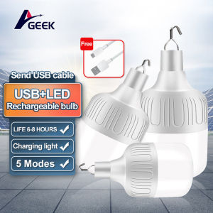 GEEK LED Emergency light 5-speed USB charging light Waterproof LED light Outdoor camping dimming Portable emergency charging waterproof mobile light night market outdoor hanging light bulb