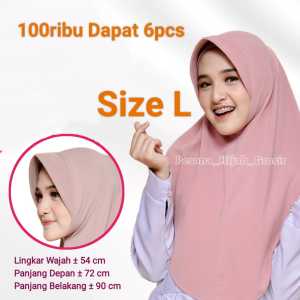 Kerudung 100ribu dapat 6pcs Hamidah Sport Khimar Pinguin Size L Nutupin dada Berlabel Akrilik besi Gold