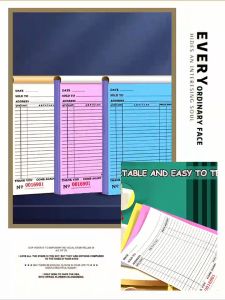 BINLU Carbonless Receipt Book Multi - Part para sa Tindahan - Wholesale Office Supplies for Business Billing Ideal for Retail & Daily Sales Record