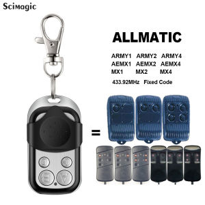 ALLMATIC Garage Remote Control For MX1 MX2 MX4 ARMY1 ARMY2 ARMY4 AEMX1 AEMX2 AEMX4 Door Opener 433MHz Fixed Code Replication