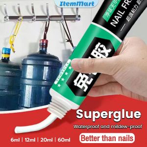 ItemMart Strong Nail Adhesive Super Glue Quick-Drying No-Punch Adhesive For Plastic Glass Metal