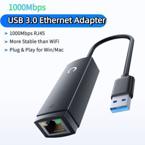 USB C to Ethernet Adapter Gigabit RJ45 to USB 3.0 Type-C/Thunderbolt 3 Ethernet LAN Network Adapter For MacBook Pro Dell XPS