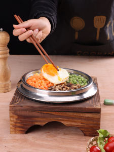 Korean Sauce Soup Pot Crack-Resistant Stone Pot Special Stone Pot for Bibimbap Casserole Crack-Resistant Stone Bowl Stone Comal Stone Pot Stone Soup Pot