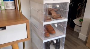 6-Layers Foldable Shoes Organizer Installation Free Heavy Duty Hard Case