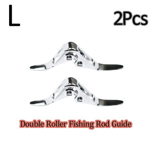 2Pcs Stainless Steel Roller Guide Tip Top Ring Fishing Rod Pulley Guide For Anchor Rod Trolling Boat Rod DIY Fishing Tackle