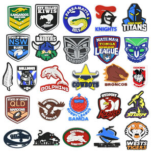 9-100PCS Hot Selling Australian Sports Shoe Charms wholesale PVC Decorations high-quality Detachable Waterproof  For Party Gifts