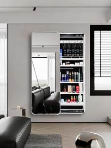 Dressing Mirror With Stand Dressing Mirror Wall Mirror Full Length Wall Mirror Full Length Mirror With Storage Girls Bedroom Decoration with Light and Wall 镜子全身