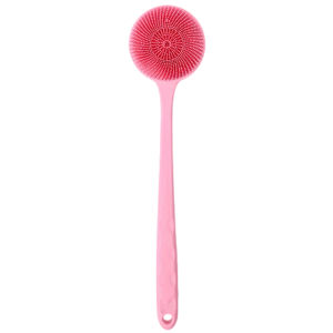 Silicone Back Scrubber Long Handle Bath Brush Double Sided Body Washer Shower Skin Exfoliator Massage Brush Deep Clean Bath Tool