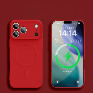 Ốp lưng GGUU cho iPhone 15/16/17 Pro Max bằng silicon hấp thụ từ tính