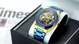 Forsining | FORSINING 344D Top Brand Luxury Hands Skeleton Mechanical Watch Mens Military Multifunction Stainless Steel Watches Male