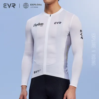 evr | Áo Đua Xe Đạp Dài Tay Nam Cao Su Co Giãn Thoáng Khí Mùa Thu Xuân