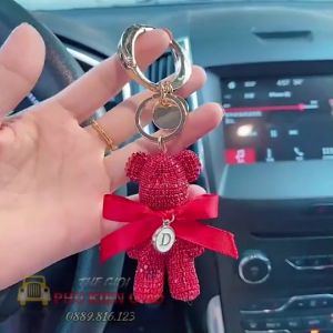 Móc khóa Bearbrick Gấu đính đá thời thượng phụ kiện túi xách