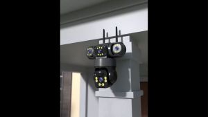 V380 Pro 6 Megapixels 3 Lens 3 Screens HD 1080P Full Color HD Night Vision Cctv Camera With Voice Connect To Cellphone Outdoor lP66 Waterproof Wireless Wifi AI Human Detection Connect 360 Home lP Security Cameras