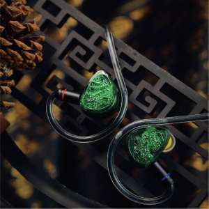 Tangzu | TANGZU WANER 2 Jade Dragon Edition 10mm PET Single Dynamic In-Ear Earphones with Silicone Storage Bag and Sancai Wide Bore