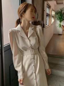 2023 Spring New Arrival Business Suit and Dress Womens Chic Tight Waist Slim Fit Slimming Elegant Long-Sleeved Fishtail Dress Long Skirt