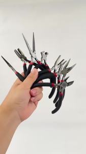 8PCS Jewelry Combination Pliers Kit Mini Hand Tools Storage Packed Carbon Steel Metalworking