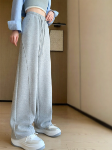 Warrior | Slimming Straight Leg Trousers for Women Gray