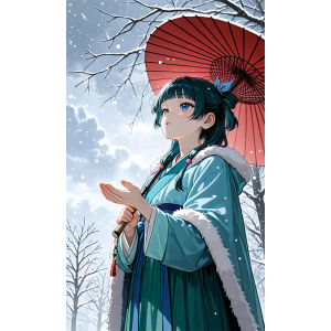 Full Square Round DIY Diamond Painting Mao Mao And Jin Shi For Apothecary Diaries Diamond Mosaic Painting Home Decor