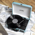 Victrola Portable Black Vinyl Record Player Bluetooth Speaker Handheld Birthday Gift Compact Vintage Style Turntable. 