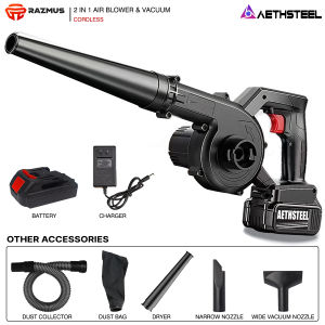 2 IN 1 Cordless Air Blower Vacuum Cleaner Dust Collector